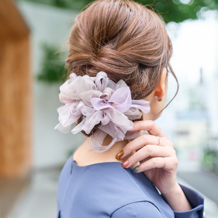 オフィス｜彩る咲き編みシュシュ – 咲き編みアーティストchiko