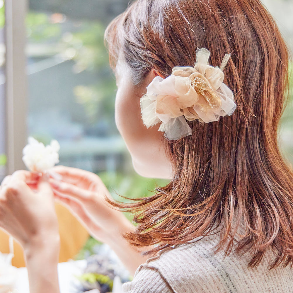 バレッタ・ヘアクリップ ▷ミニ – 咲き編みアーティストchiko