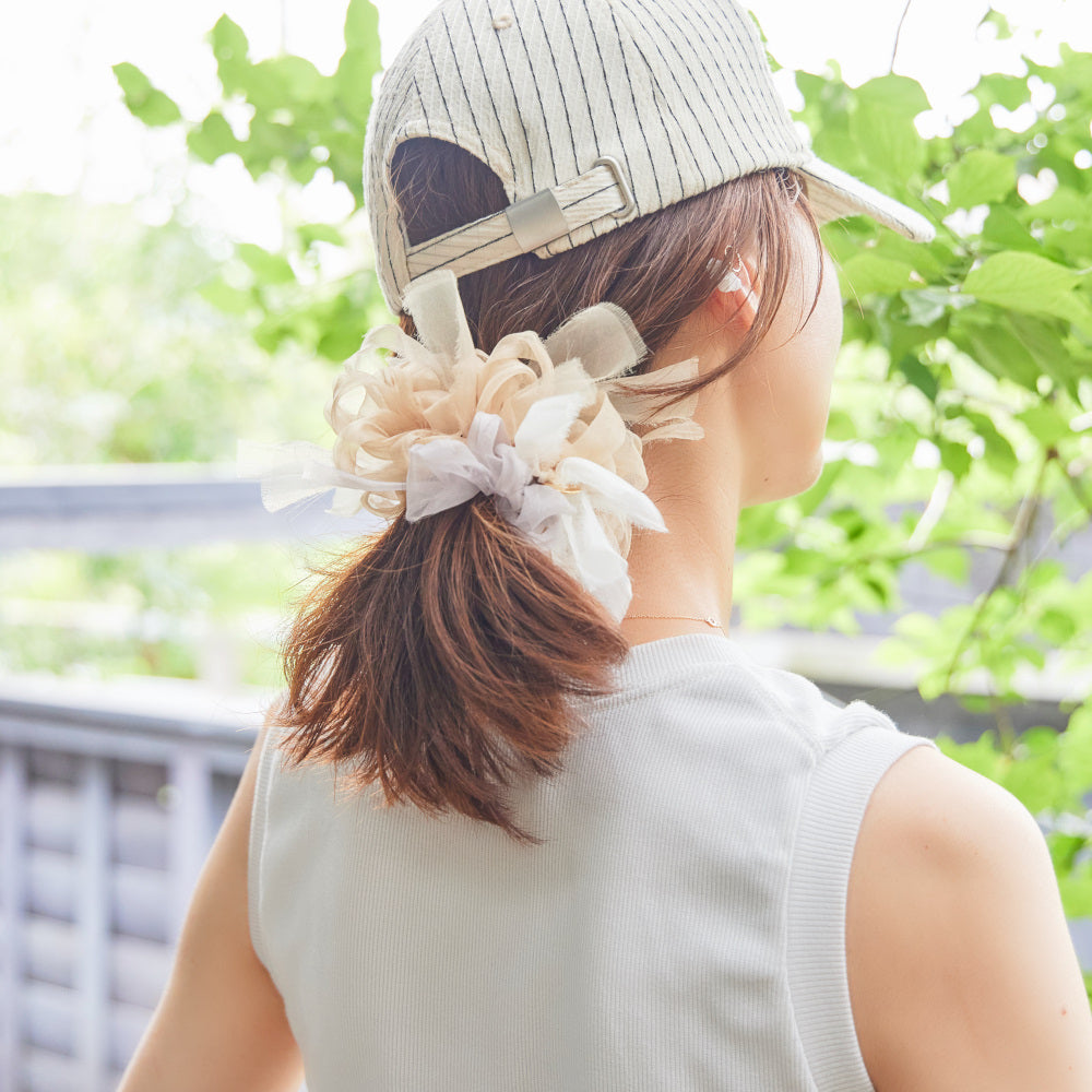 [Spring/Summer Limited] Milk Tea | Bloom Braided Scrunchie