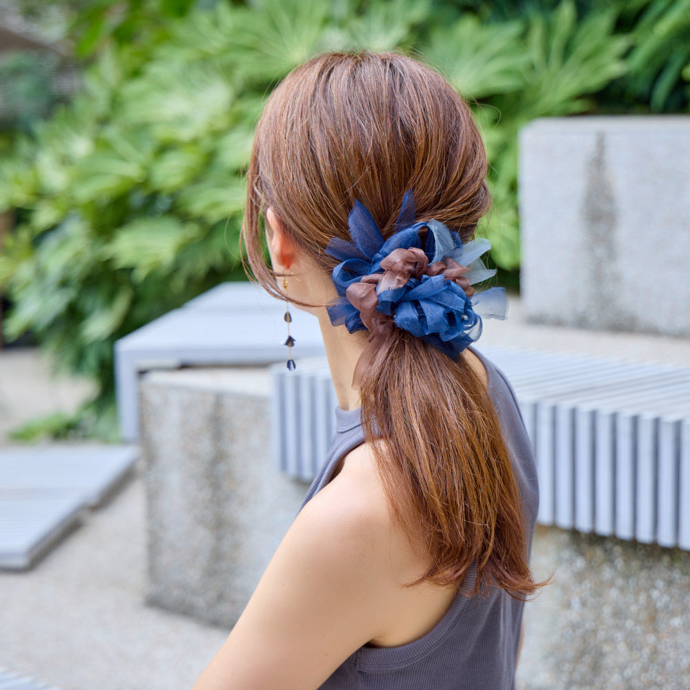 Azzurro | Braided Hair Scrunchie 