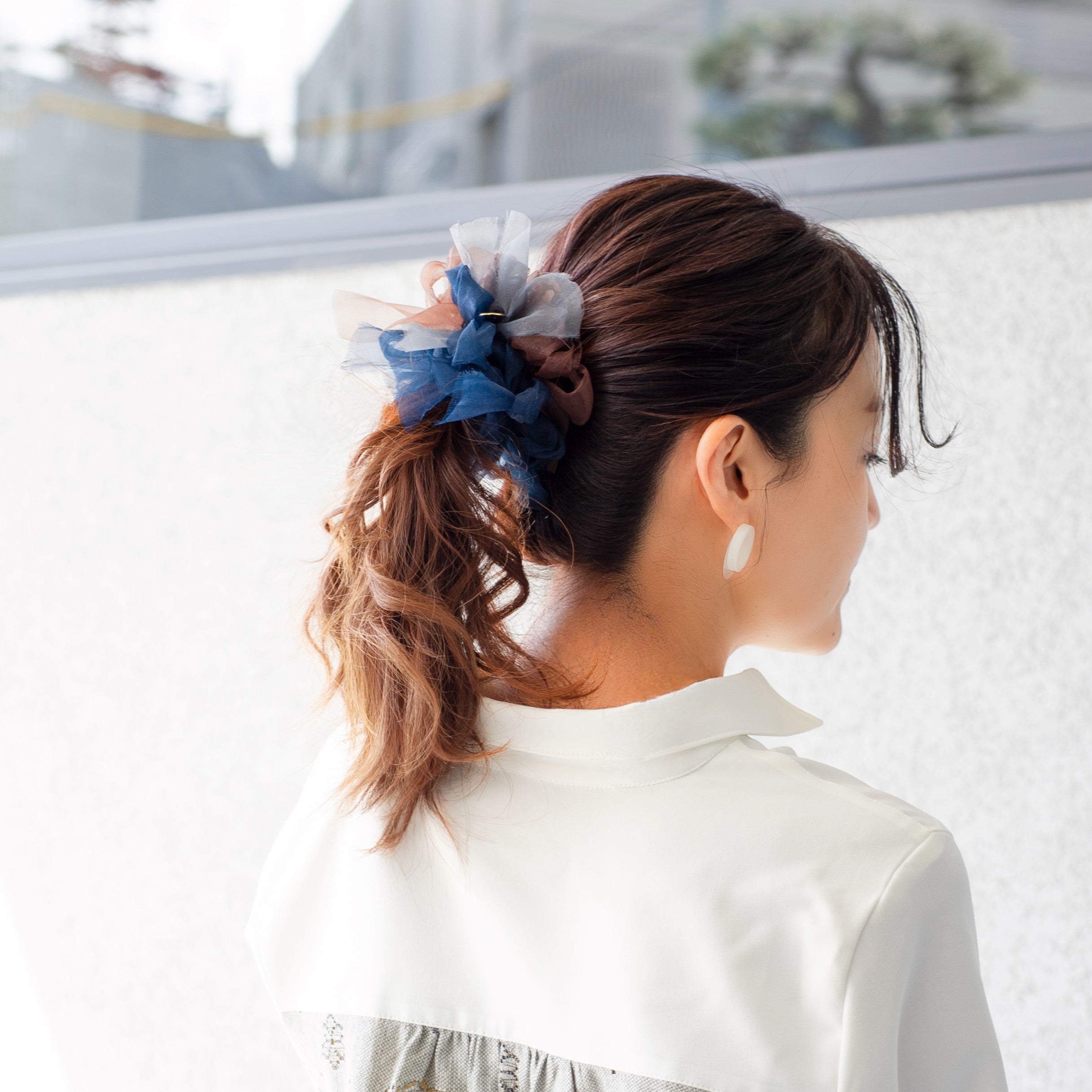 Azzurro | Braided Hair Scrunchie 