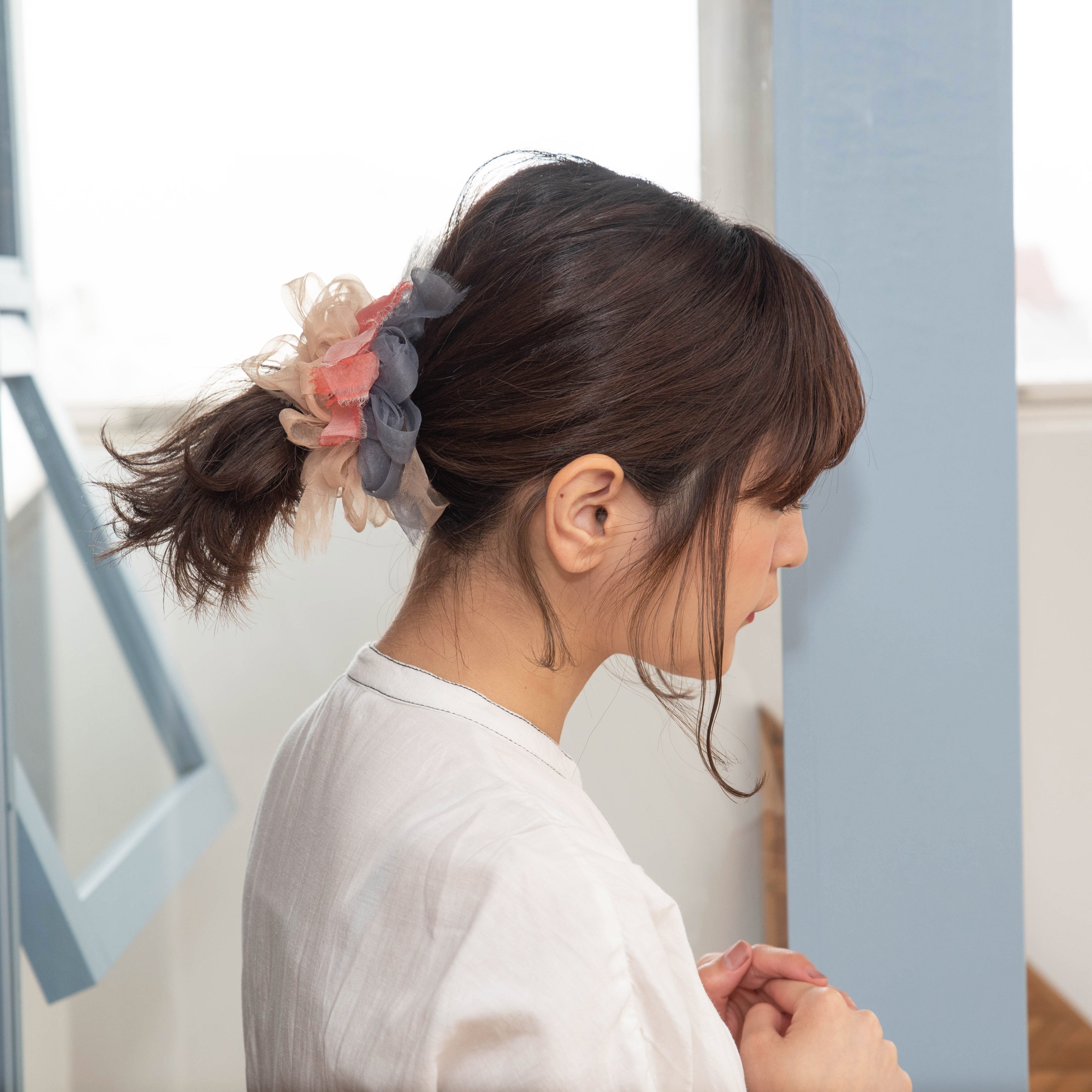 ベーシック｜彩る咲き編みシュシュ