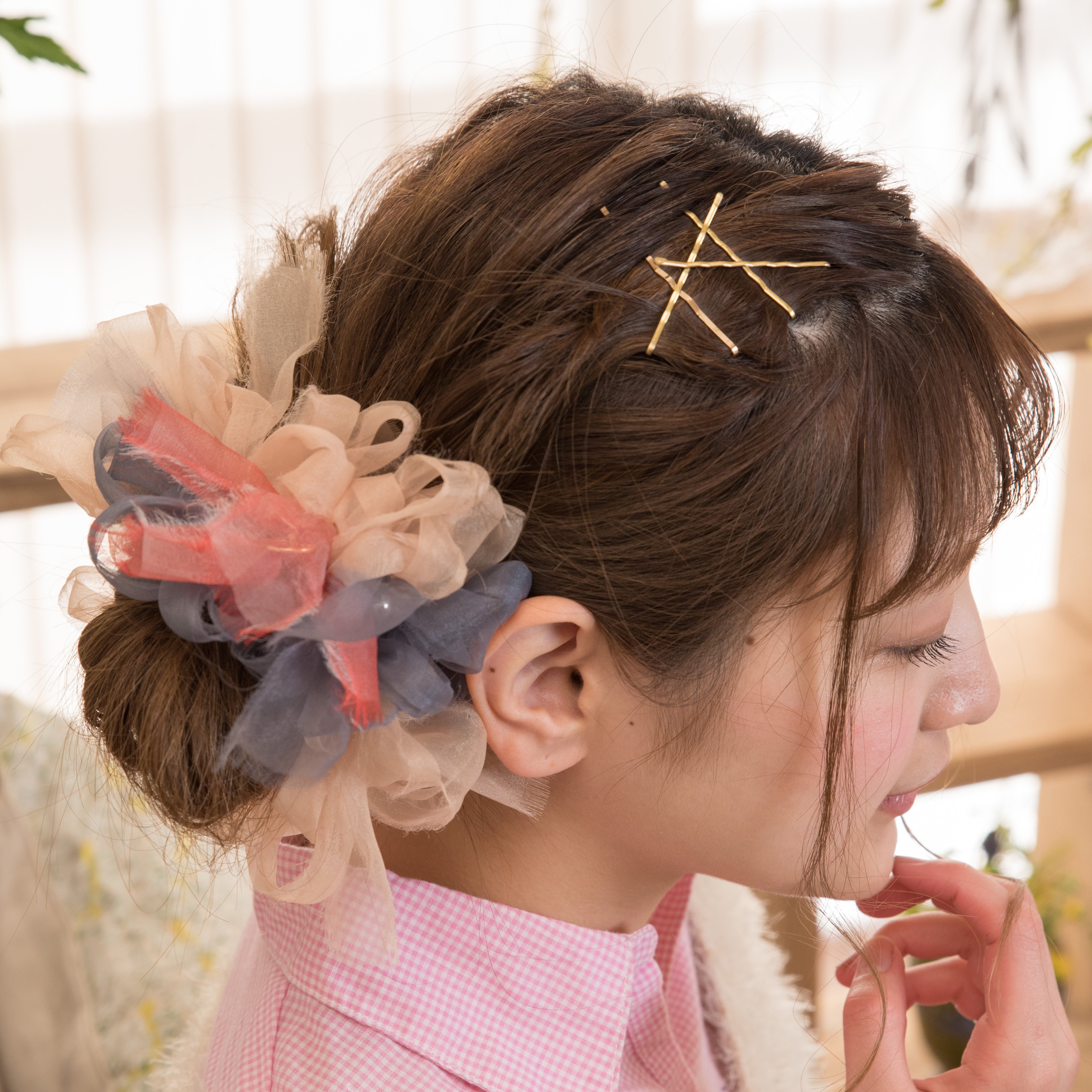 ベーシック｜彩る咲き編みシュシュ