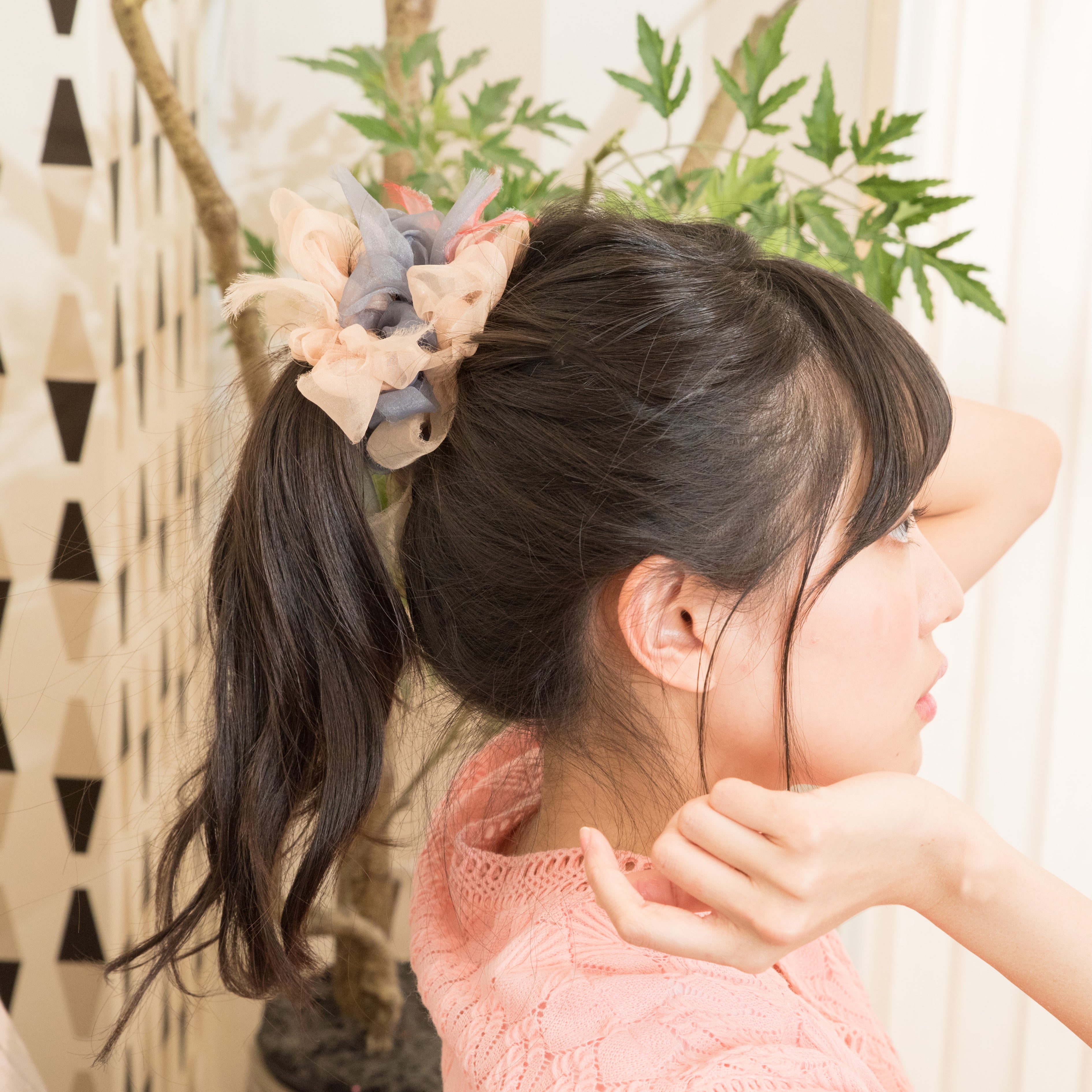 ベーシック｜彩る咲き編みシュシュ