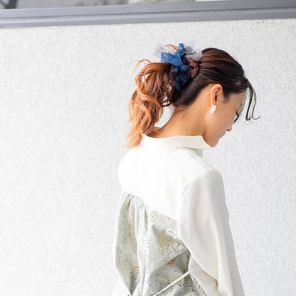 Azzurro | Braided Hair Scrunchie 