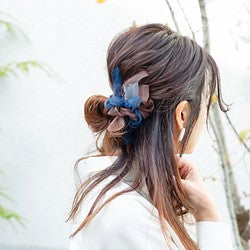 Mini｜Azzurro｜Colorful Braided Scrunchie
