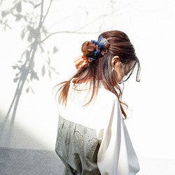 Mini｜Azzurro｜Colorful Braided Scrunchie