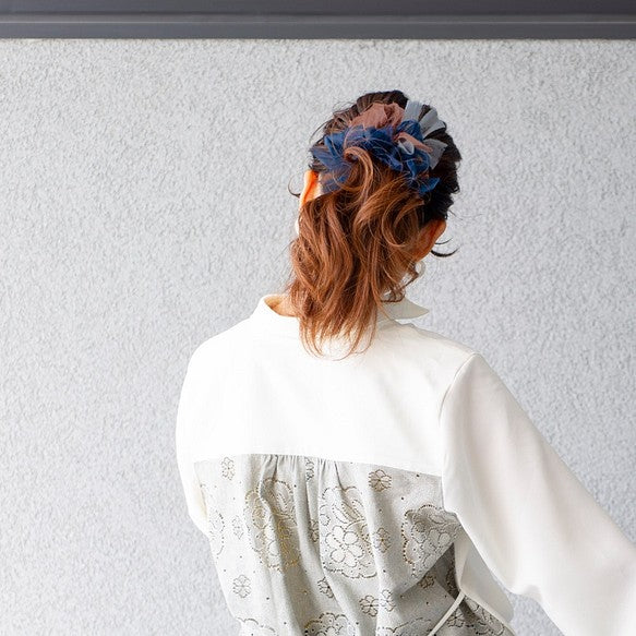 Azzurro | Braided Hair Scrunchie 