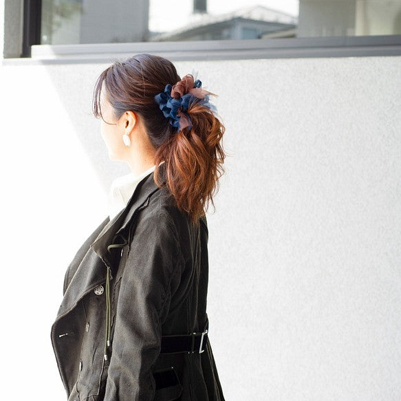 Azzurro | Braided Hair Scrunchie 