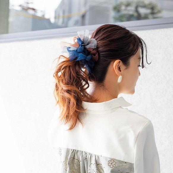 Azzurro | Braided Hair Scrunchie 