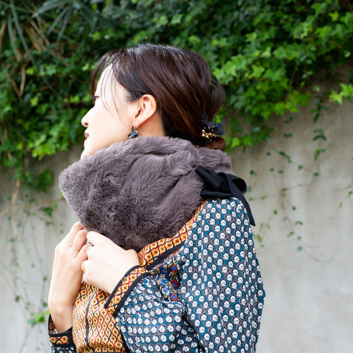 3wayえりまき（タイ/ティペット/スヌード）｜もふもふアニマルフリー