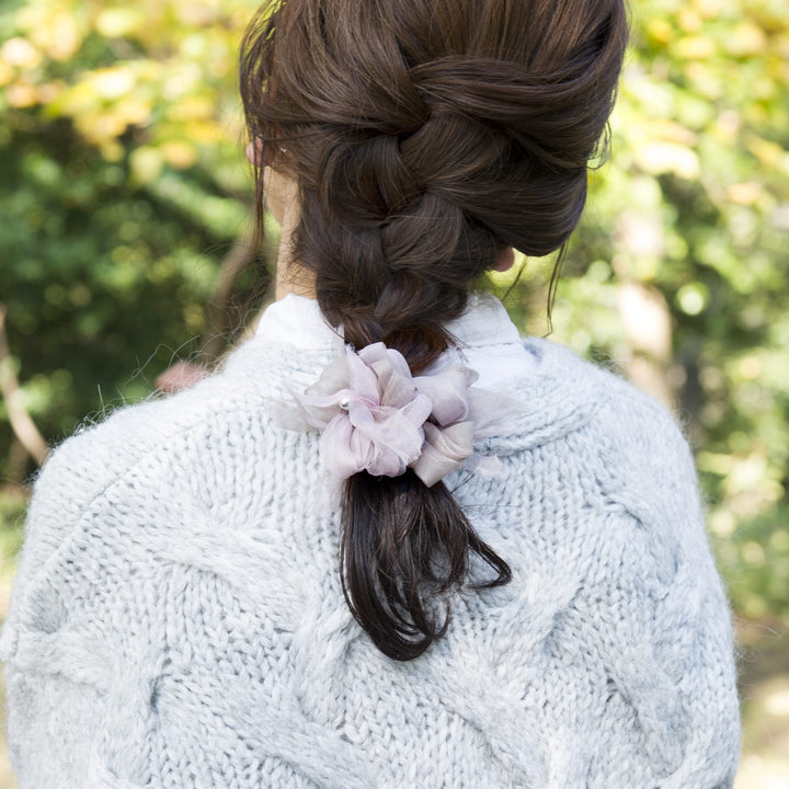 mini｜ミモザ｜彩る咲き編みバレッタ/ヘアクリップ – 咲き編み